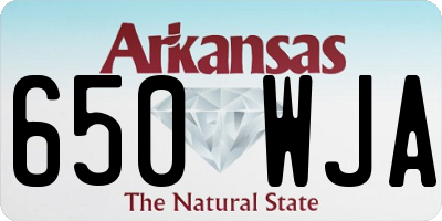 AR license plate 650WJA