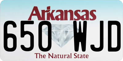 AR license plate 650WJD
