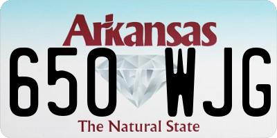 AR license plate 650WJG
