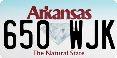 AR license plate 650WJK