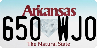AR license plate 650WJO