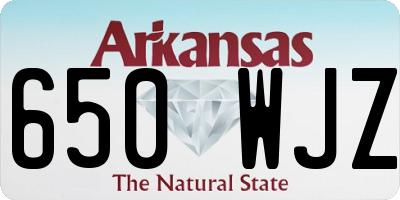 AR license plate 650WJZ