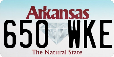 AR license plate 650WKE