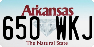 AR license plate 650WKJ