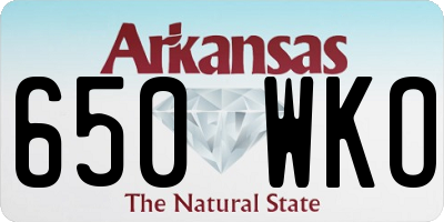 AR license plate 650WKO