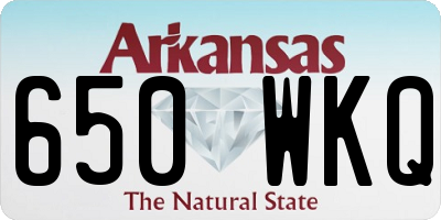 AR license plate 650WKQ