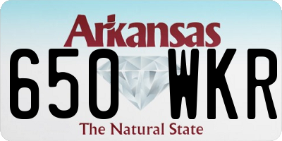 AR license plate 650WKR