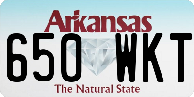 AR license plate 650WKT