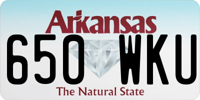 AR license plate 650WKU