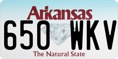 AR license plate 650WKV