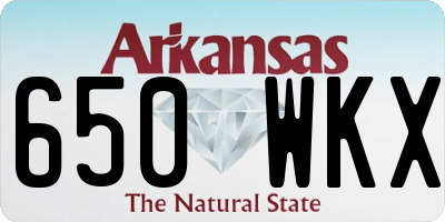 AR license plate 650WKX