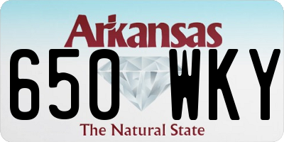 AR license plate 650WKY