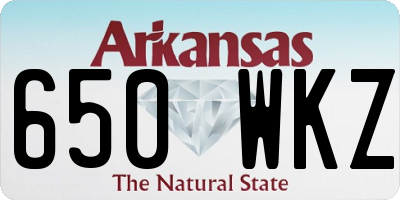 AR license plate 650WKZ