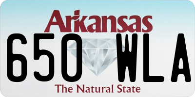AR license plate 650WLA
