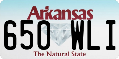 AR license plate 650WLI