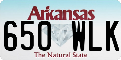 AR license plate 650WLK