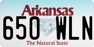 AR license plate 650WLN