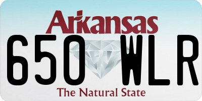 AR license plate 650WLR