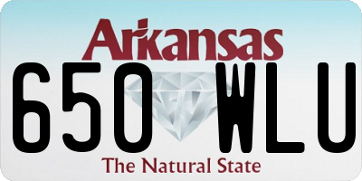 AR license plate 650WLU