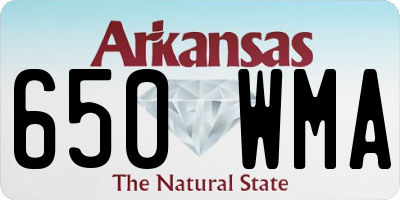 AR license plate 650WMA
