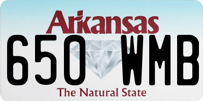 AR license plate 650WMB