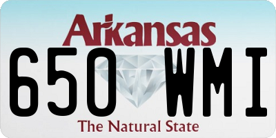 AR license plate 650WMI