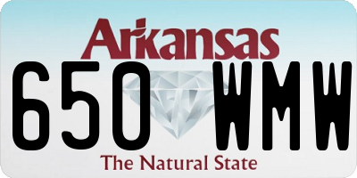 AR license plate 650WMW