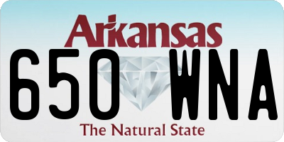 AR license plate 650WNA