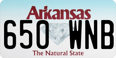 AR license plate 650WNB