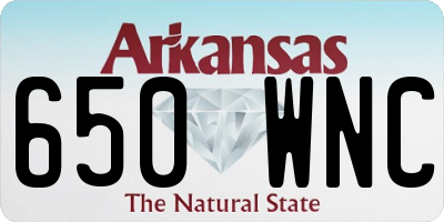 AR license plate 650WNC