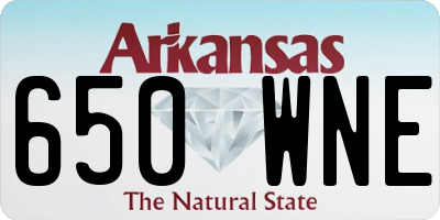 AR license plate 650WNE