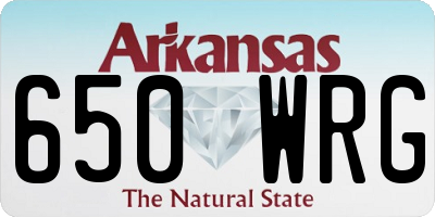AR license plate 650WRG