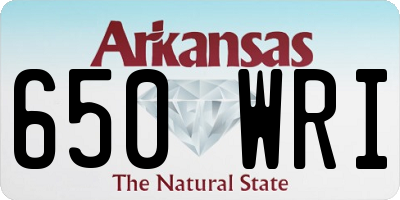 AR license plate 650WRI