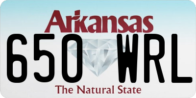AR license plate 650WRL