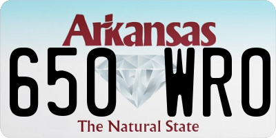 AR license plate 650WRO