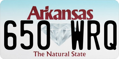 AR license plate 650WRQ
