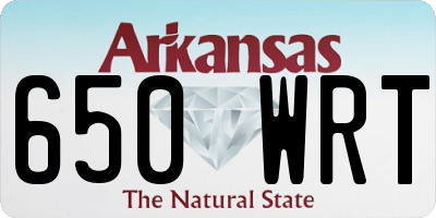 AR license plate 650WRT