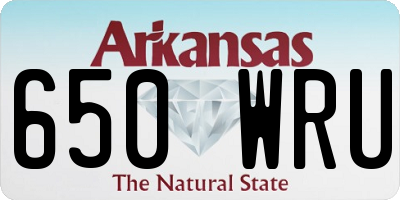 AR license plate 650WRU