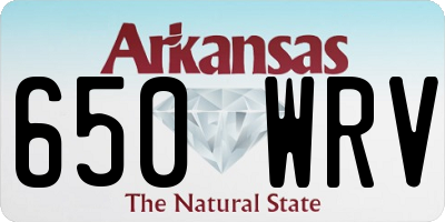 AR license plate 650WRV