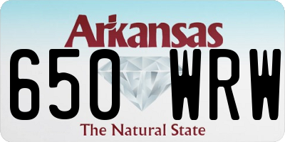 AR license plate 650WRW