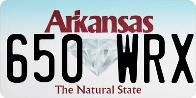 AR license plate 650WRX