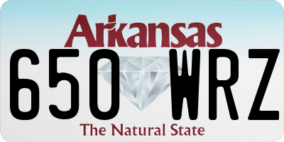 AR license plate 650WRZ
