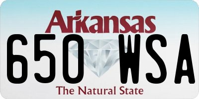 AR license plate 650WSA
