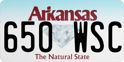 AR license plate 650WSC