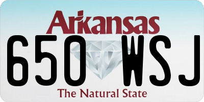 AR license plate 650WSJ