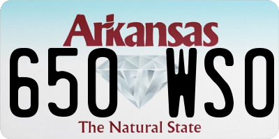 AR license plate 650WSO
