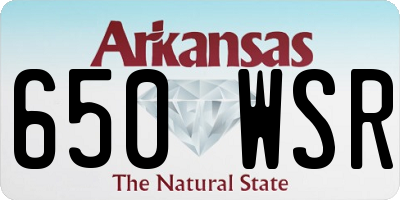 AR license plate 650WSR