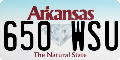AR license plate 650WSU