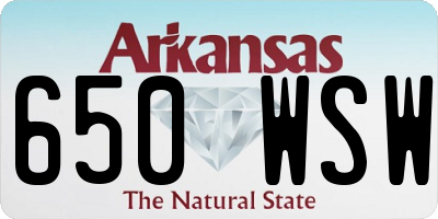 AR license plate 650WSW