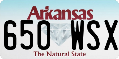 AR license plate 650WSX